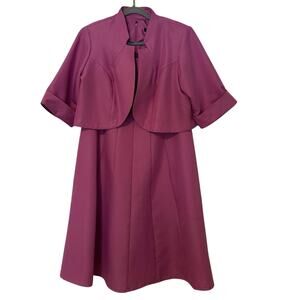 Roaman’s Women’s Plus Size Fit and Flare Suit Dress in Pretty Orchid Size 14W